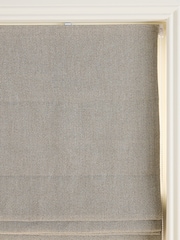 Grey Ready Made Blackout Thermal Brushed Herringbone Roman Blind - Image 5 of 7