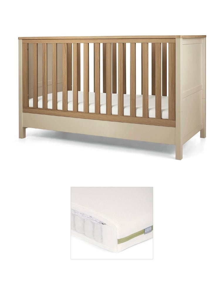 Mamas & Papas Cashmere Harwell Cot Bed & Pocket Spring Mattress - Image 1 of 4