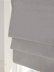 Charcoal Grey Ready Made Blackout/Thermal Cotton Roman Blinds - Image 3 of 7