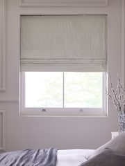 Grey Light Ready Made Blackout/Thermal Cotton Roman Blinds - Image 1 of 6