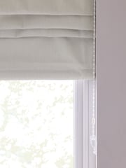 Grey Light Ready Made Blackout/Thermal Cotton Roman Blinds - Image 4 of 6