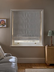 Light Natural Ready Made Blackout/Thermal Cotton Roman Blinds - Image 2 of 7