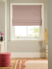 Pink Blush Ready Made Blackout/Thermal Cotton Roman Blinds - Image 1 of 7