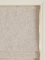 Natural Ready Made Blackout/Thermal Textured Chenille Roman Blinds - Image 4 of 6