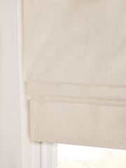 Stone Natural Ready Made Blackout Thermal Cotton Sateen Roman Blind - Image 6 of 7