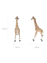 Cuddleco Brown Tall Standing Giraffe Stuffed Animal - Image 3 of 5