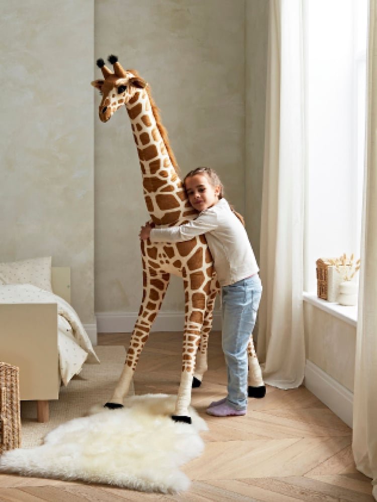 Cuddleco Brown Tall Standing Giraffe Stuffed Animal - Image 5 of 5