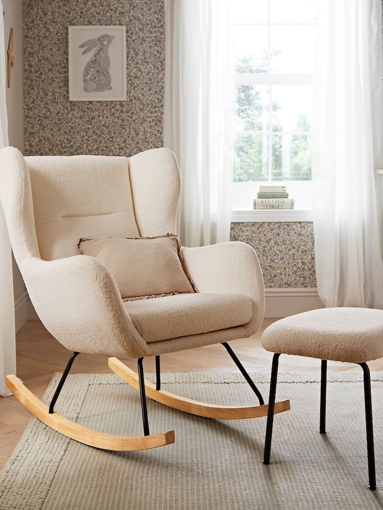 Cuddleco Teddy Beige Marley Nursing Chair and Footstool - Image 1 of 6
