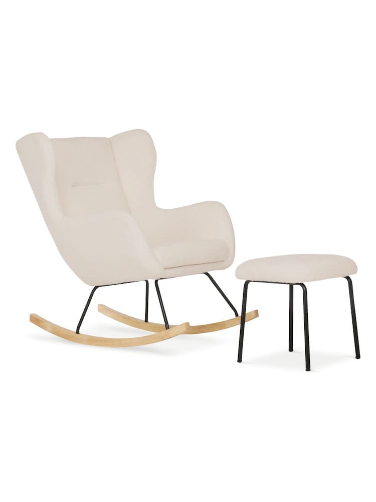 Cuddleco Teddy Beige Marley Nursing Chair and Footstool - Image 2 of 6