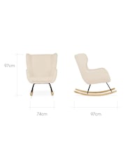 Cuddleco Teddy Beige Marley Nursing Chair and Footstool - Image 5 of 6