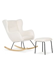 Cuddleco Off White Marley Nursing Chair and Footstool - Image 2 of 6
