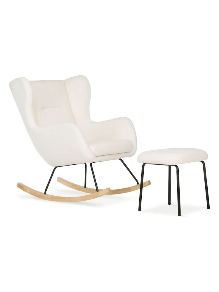 Cuddleco Off White Marley Nursing Chair and Footstool - Image 2 of 6
