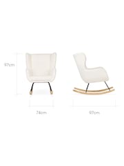 Cuddleco Off White Marley Nursing Chair and Footstool - Image 5 of 6