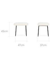 Cuddleco Off White Marley Nursing Chair and Footstool - Image 6 of 6