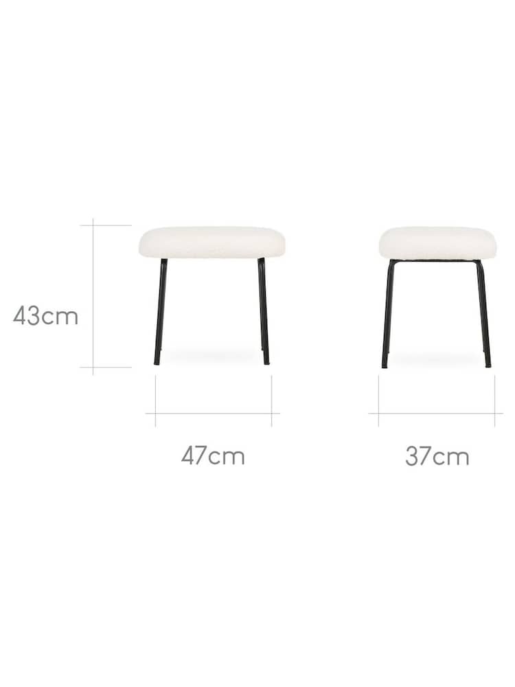 Cuddleco Off White Marley Nursing Chair and Footstool - Image 6 of 6