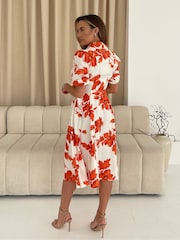Vestido midi floral con cuello Holland de Girl In Mind. - Imagen 2 de 5