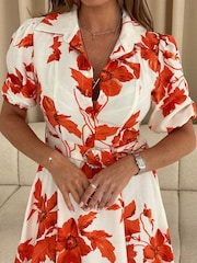 Vestido midi floral con cuello Holland de Girl In Mind. - Imagen 5 de 5
