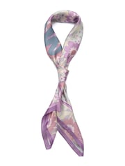 COACH Purple Script Laurel Floral Printed Silk Square Scarf - Image 2 of 4