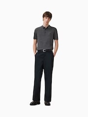AllSaints Grey Mode Merino Polo Shirt - Image 2 of 7