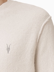 AllSaints White Statten Crew Jumper - Image 8 of 9