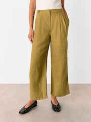 Whistles Green Millie 100% Linen Trousers - Image 1 of 5