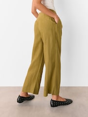 Whistles Green Millie 100% Linen Trousers - Image 2 of 5