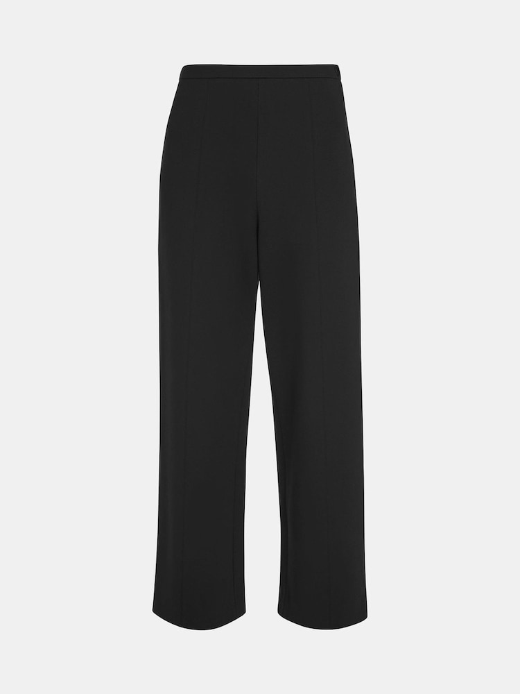 Whistles Black Petite Camilla Wide Leg Trousers - Image 5 of 5