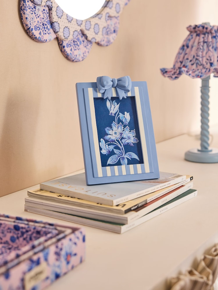 Cath Kidston Blue Bow Photo Frame - Image 1 of 3 Cath Kidston Blue Bow Photo Frame - Image 1 of 3