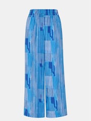 Whistles Blue Stripe Print Cropped Trousers - Image 5 of 5
