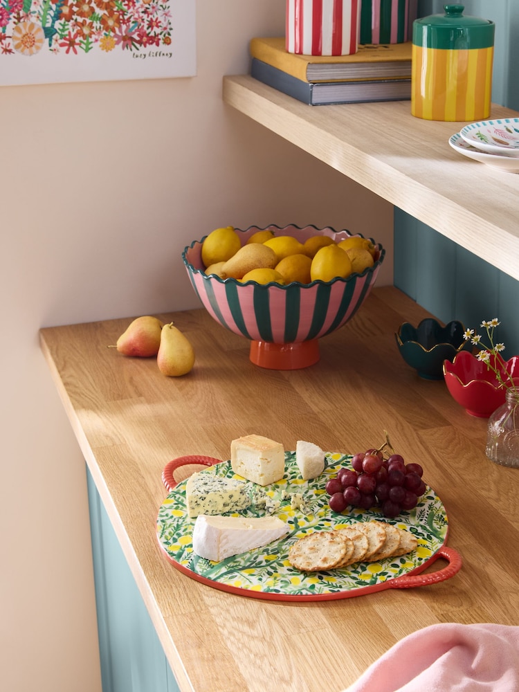 Lucy Tiffney Yellow Lemons Serving Platter - Image 2 of 5