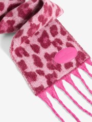 Love & Roses Burgundy Leopard Print Brushed Scarf - Image 3 of 3