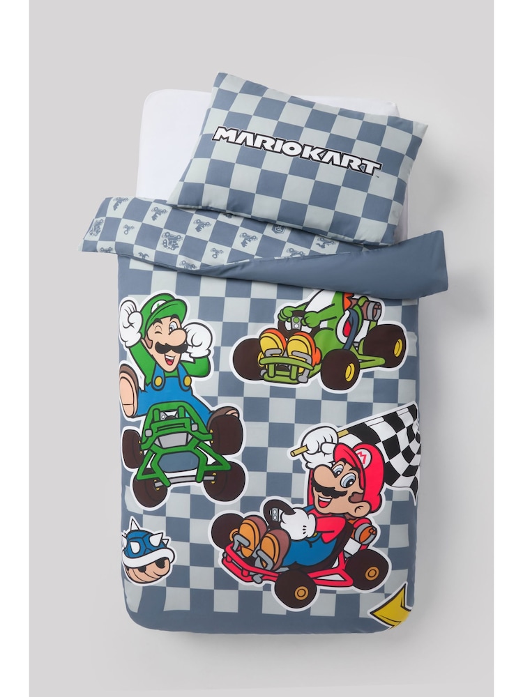 Nintendo Mario Kart Duvet Cover and Pillowcase Set - Imagen 1 de 3 Nintendo Mario Kart Duvet Cover and Pillowcase Set - Imagen 1 de 3