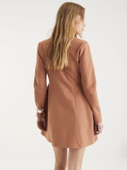 River Island Brown Square Neck Mini Dress - Image 2 of 4
