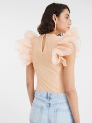 Body de renda e organza com Ruffle River Island - Imagem 2 de 4