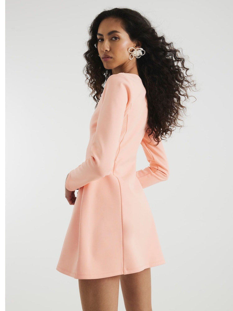 River Island Pink Square Neck Mini Dress - Image 2 of 3