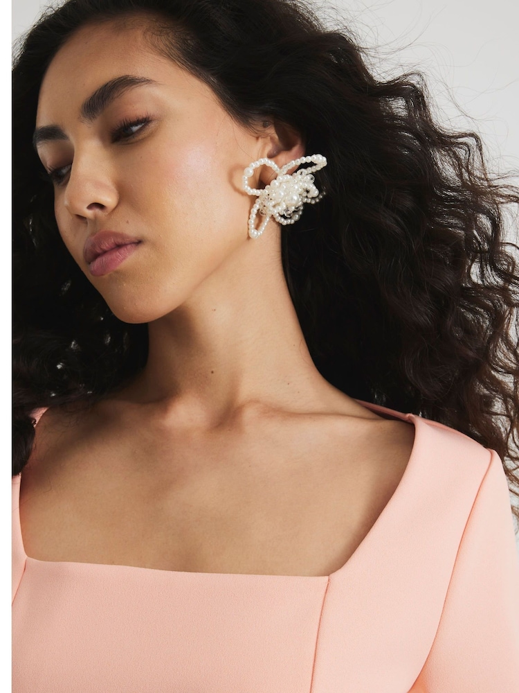 River Island Pink Square Neck Mini Dress - Image 3 of 3