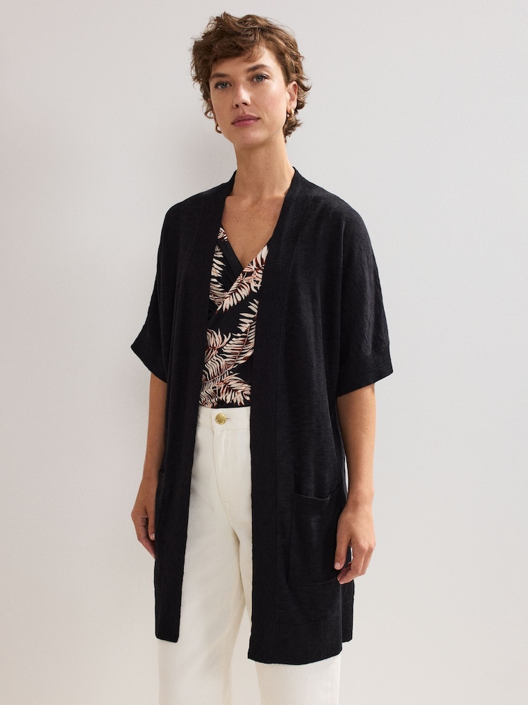 Phase Eight Black Elma Longline Cardigan - Image 1 of 6