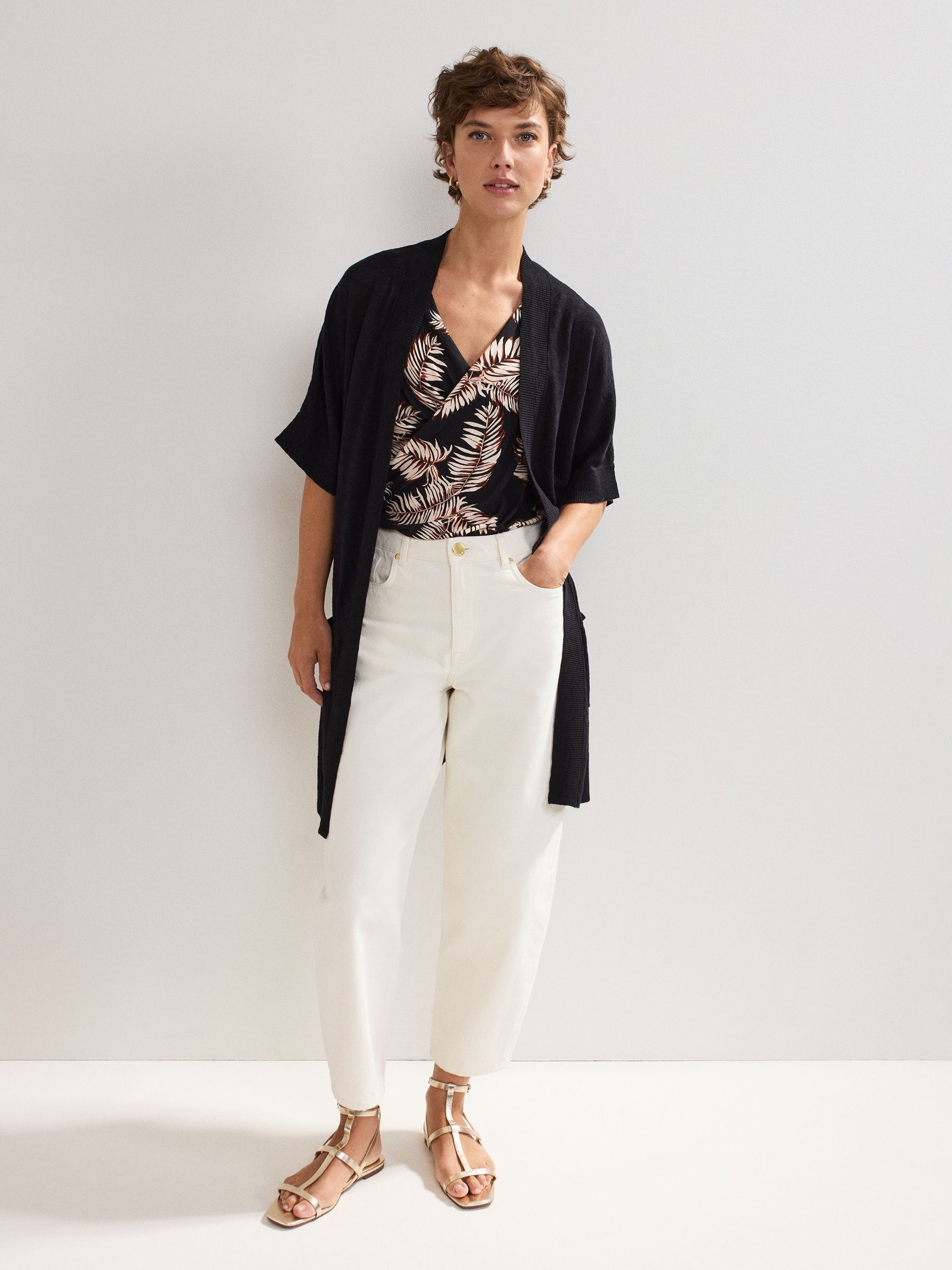 Buy Phase Eight Black Elma Longline Cardigan from the Next
