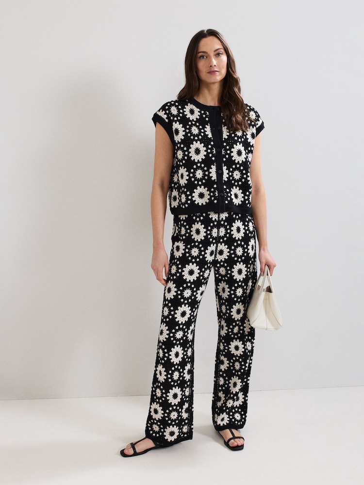 Phase Eight Black Maggie Knit Trousers - Image 1 of 1