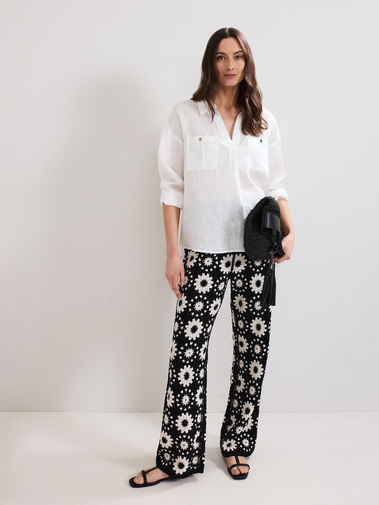 Phase Eight Black Maggie Knit Trousers - Image 1 of 5 Phase Eight Black Maggie Knit Trousers - Image 1 of 5