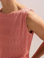Phase Eight Pink Clemmie Texture Tank Top - Image 5 of 7