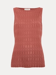 Phase Eight Pink Clemmie Texture Tank Top - Image 7 of 7