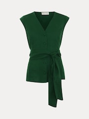 Phase Eight Green Mariana 100% Linen Top - Image 6 of 6