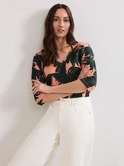 Phase Eight Black Flossie 100% Linen Top - Image 1 of 7