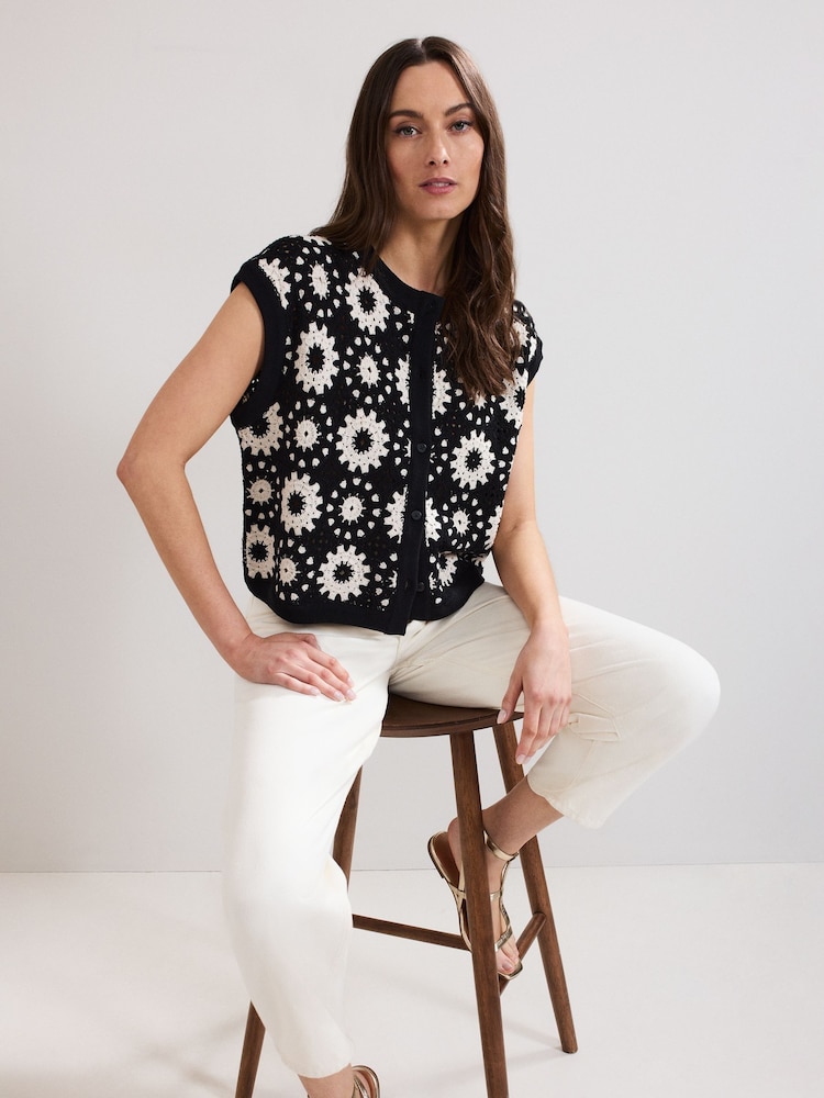 Phase Eight Black Maggie Waistcoat - Image 1 of 4 Phase Eight Black Maggie Waistcoat - Image 1 of 4