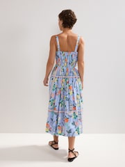 Phase Eight Blue Hariett 100% Cotton Dress - Image 2 of 6