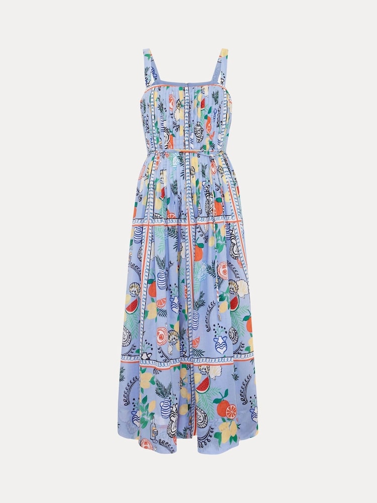 Phase Eight Blue Hariett 100% Cotton Dress - Image 6 of 6