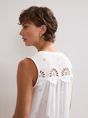 Phase Eight White 100% Cotton Tilda Broderie vest - Image 6 of 7