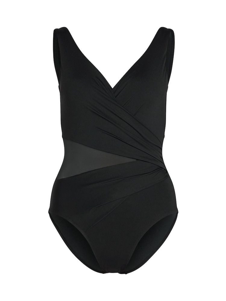 Hunkemöller Shaping Shell Mesh Black Swimsuit - Image 2 of 3 Hunkemöller Shaping Shell Mesh Black Swimsuit - Image 2 of 3