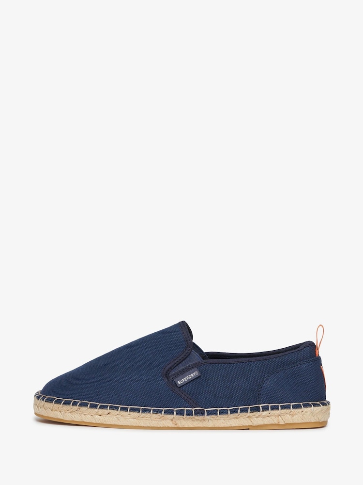 Superdry Blue Canvas 100% Cotton Espadrille Shoes - Image 2 of 7